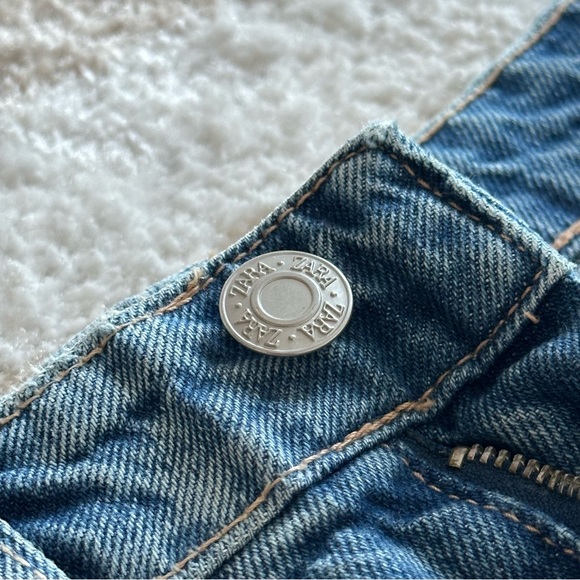 Zara Maxi skirt Washed Effect Front zip Womens Size XS - Picture 4 of 5